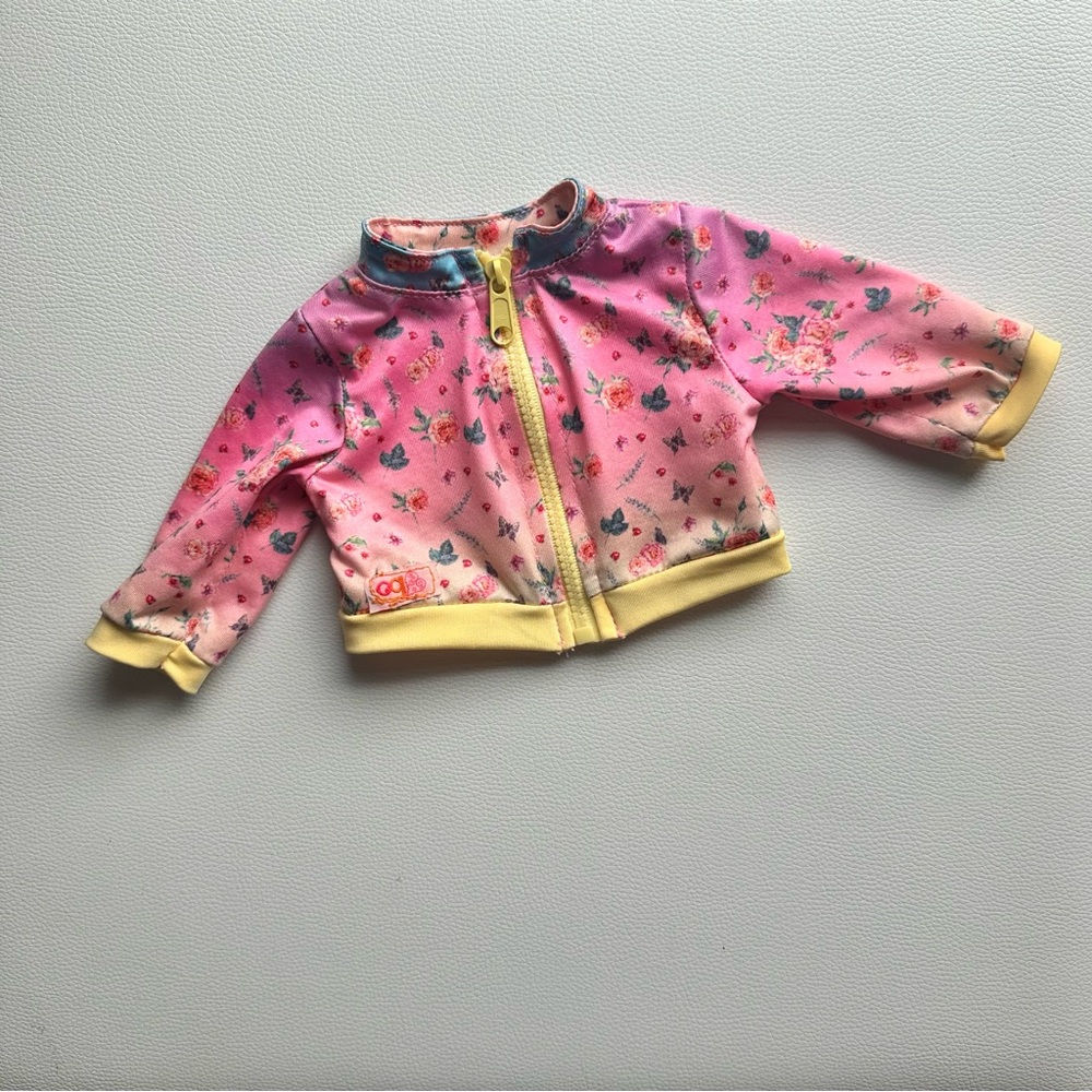 Our Generation Floral Zip-Up Jacket – 18” Doll Size